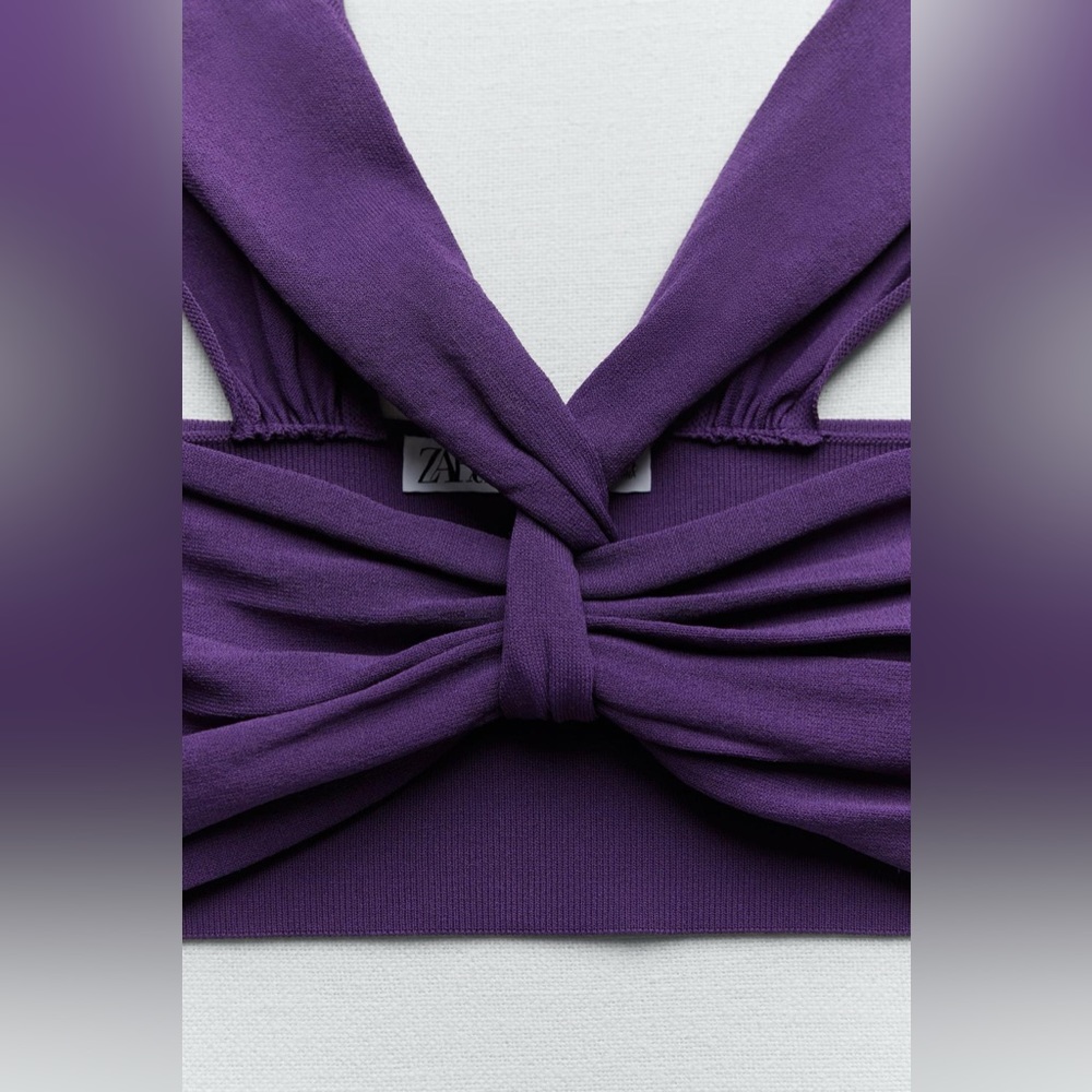 ZARA Purple Cropped Top